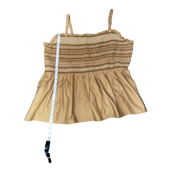 Old Navy Smocked Baby Doll Tan Tank Blouse Top | Size 3X - Picture 7 of 10